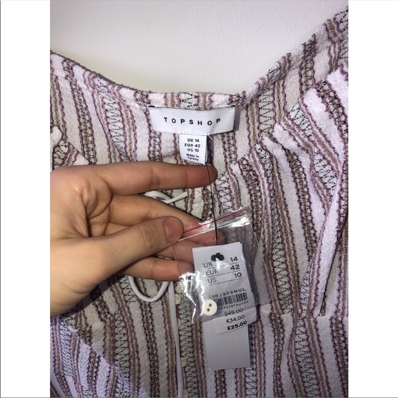 TOPSHOP WHITE STRIPE DRESS - Picture 6 of 7